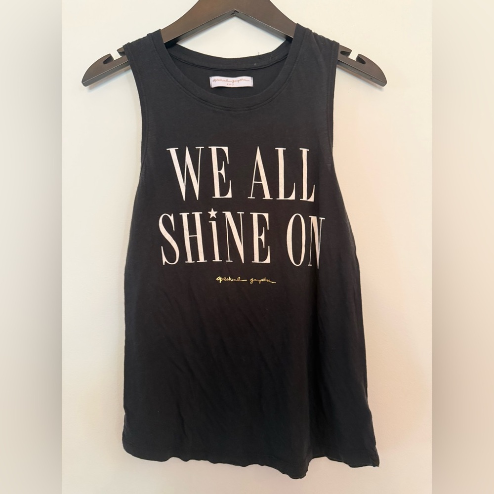 ✨ NWT Spiritual Gangster “We All Shine On” Tank – Black – Size Small